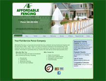 Tablet Screenshot of affordablefencingnrv.com